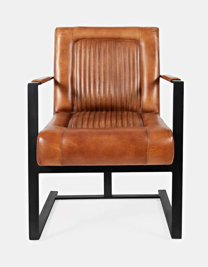 Jofran – Genuine Leather Sled Chair – Saddle – MAGUIRE-CH-SADDLE