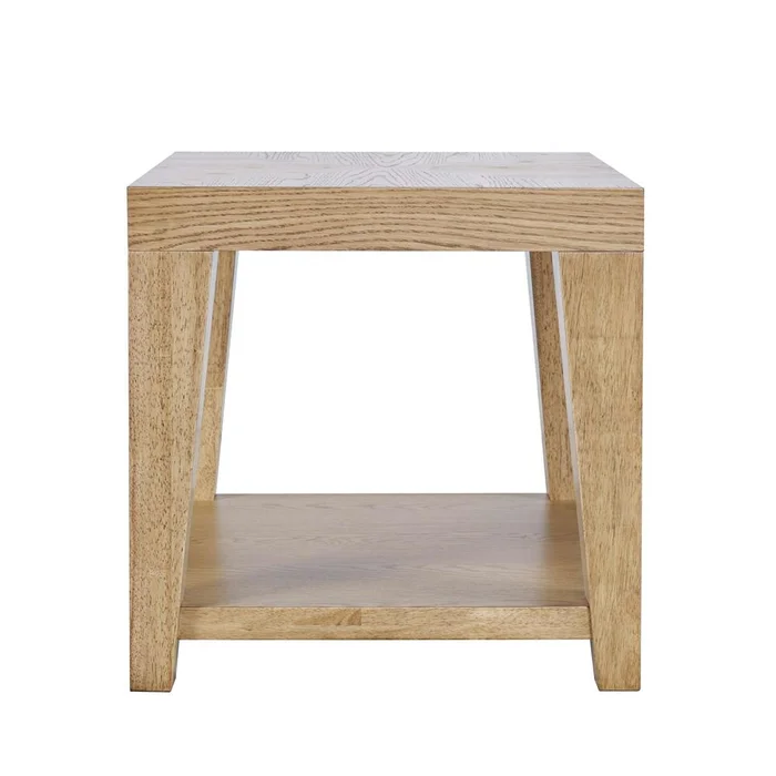Jofran – Laurel Creek Modern Contemporary 24in Square End Table with Open Shelf in Natural – 2460-3