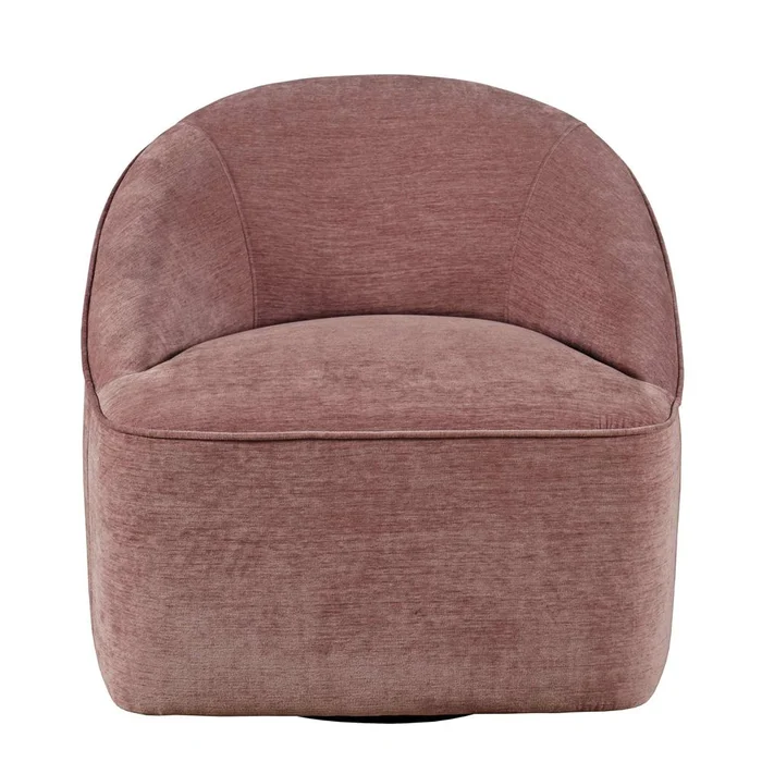 Jofran – Lulu Mid-Century Modern Upholstered Casual Swivel Accent Chair in Lilac – LULU2-SW-LILAC