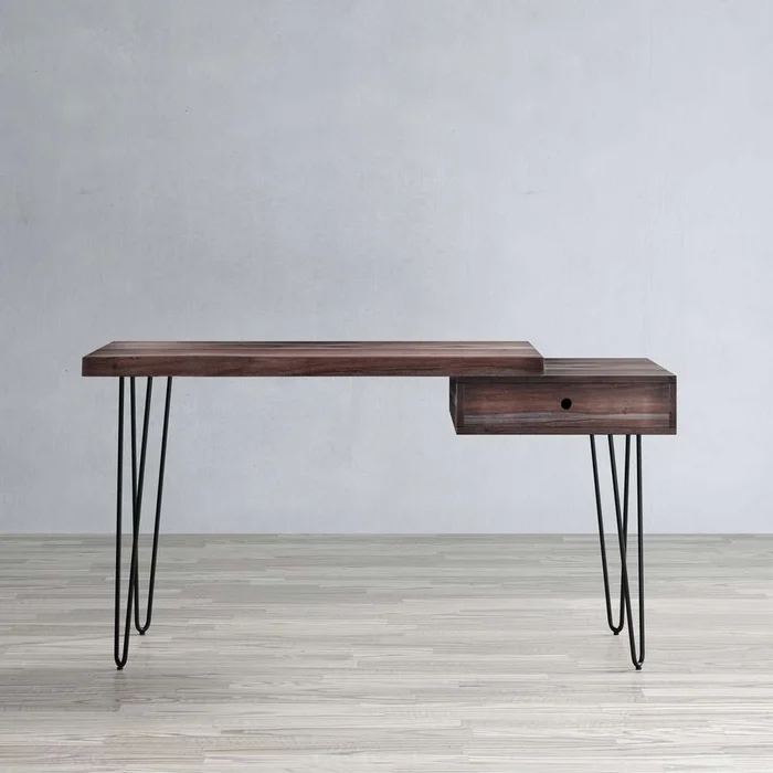 Jofran – Natures Edge Solid Acacia Desk with Drawer – Slate – 1980-5422