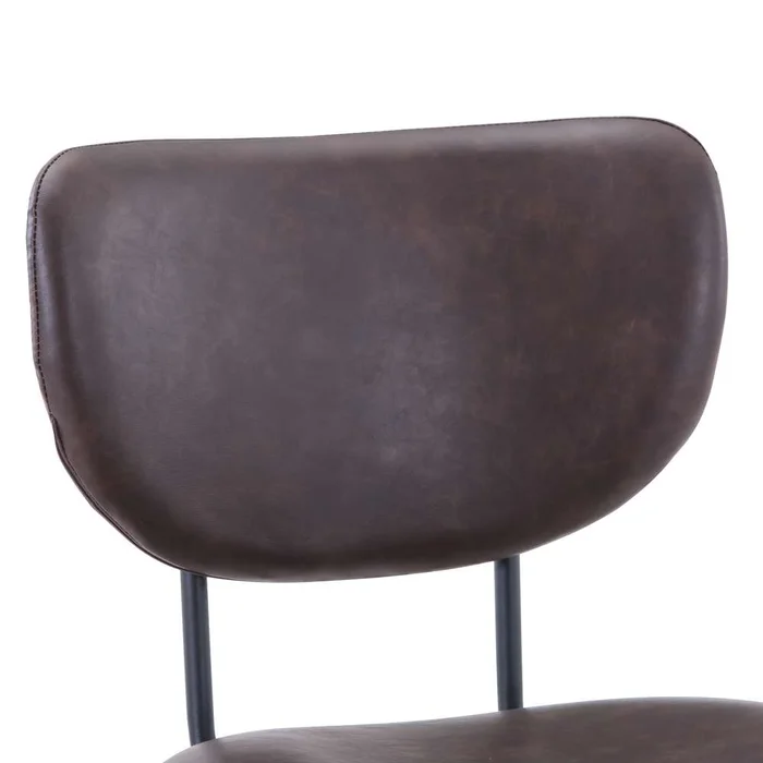 Jofran – Owen Contemporary Modern Faux Leather Split-Back Upholstered Counter Height Barstool (Set of 2) Dark Brown – 2271-OWENSTDBN