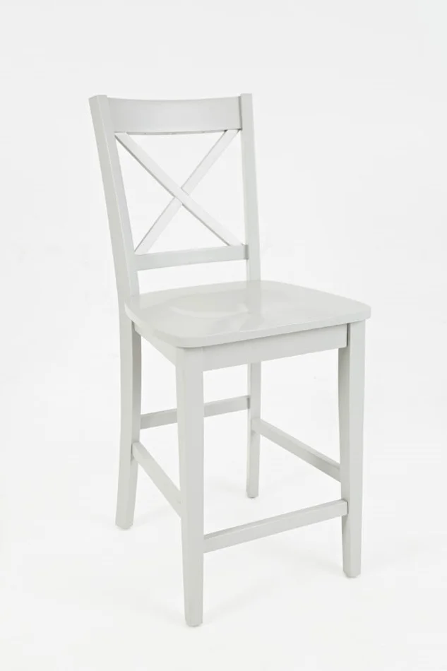 Jofran – Simplicity X in Back Stool in Dove Grey (Set of 2) – 252-BS806KD