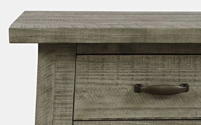 Jofran – Telluride Rustic Distressed Acacia End Table with Storage, Driftwood Grey – 2230-13