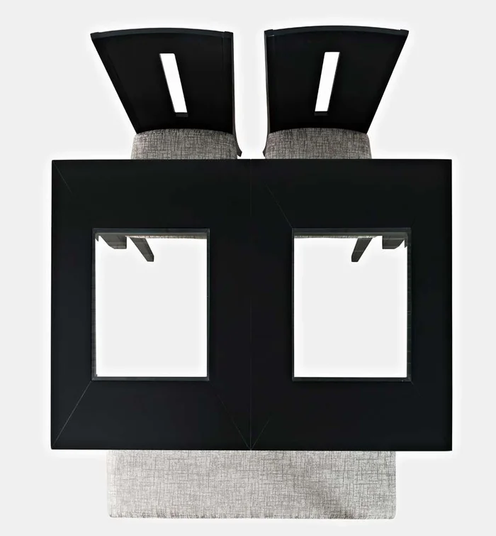 Jofran – Urban Icon Contemporary 66in Four-Piece Dining Set with Upholstered Chairs and Bench – 2004-66D-4