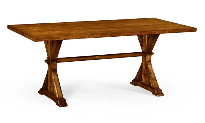 Jonathan Charles Fine Furniture – Casually Country 72in Solid Walnut Dining Table – 491060-72L-CFW