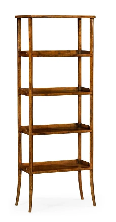 Jonathan Charles Fine Furniture – Casually Country Four-Tier Etagere in Country Walnut – 491100-CFW