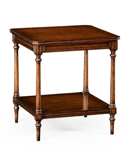 Jonathan Charles Fine Furniture – Country Farmhouse Victorian Style Walnut Side Table – 494636-WAL