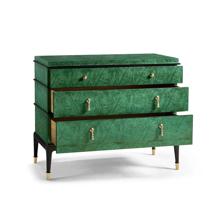 Jonathan Charles Fine Furniture – JC Modern – Jacques Bachelors Chest, Green – 007-1-930-DGB