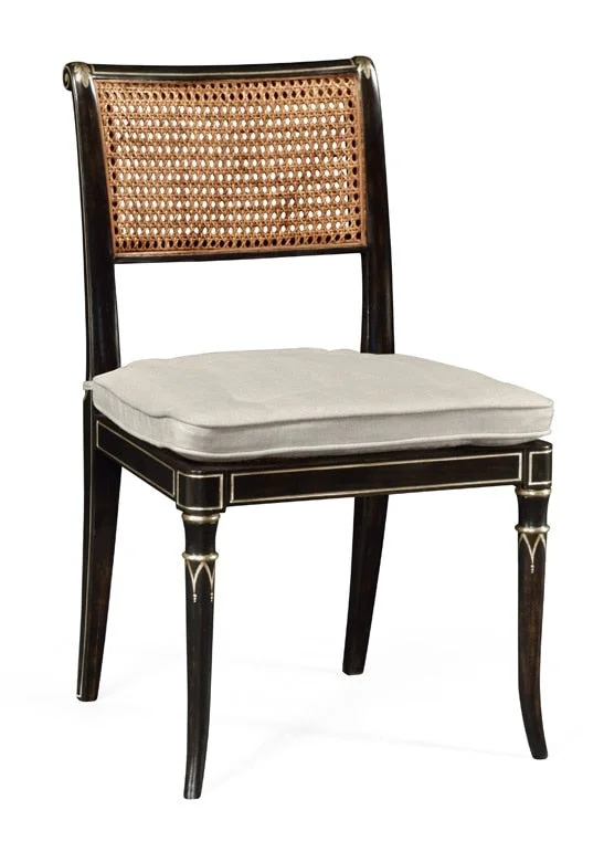 Jonathan Charles Fine Furniture – William Yeoward Uptown Classic Linden Charcoal Wash Dining Side Chair – 530121-SC-CHW