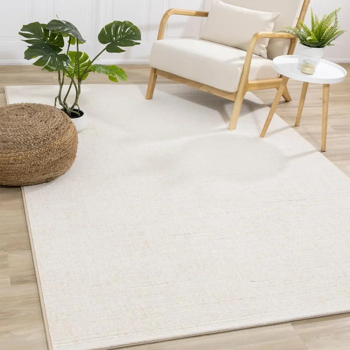 Kalora Interiors – Ella Cream Carved Pile Plush Rug, 53in x 77in – 475320/100 160230