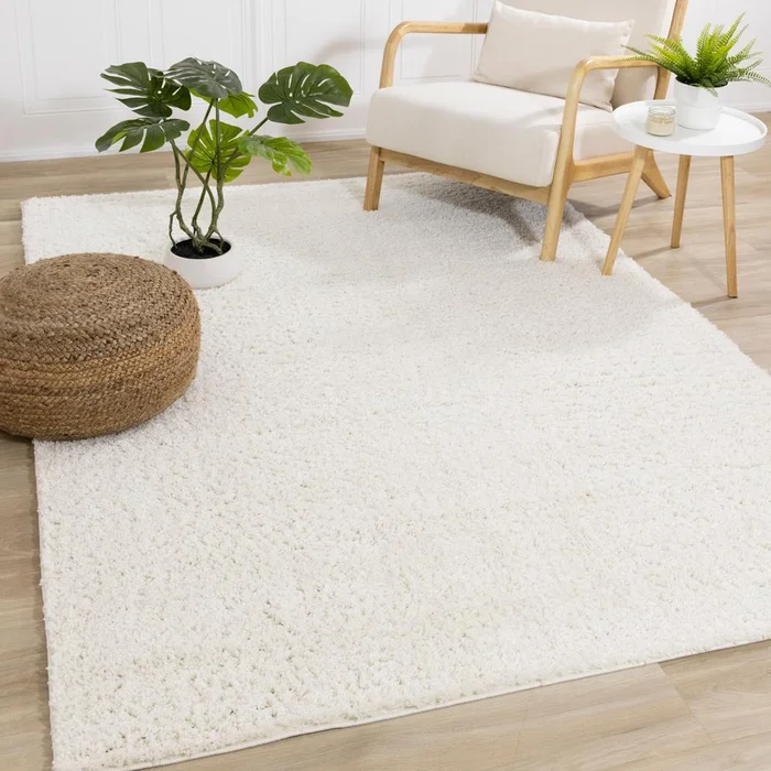 Kalora Interiors – Pascal Cream White Comfort Shag Rug, 53in x 77in – 9999/4111 160230