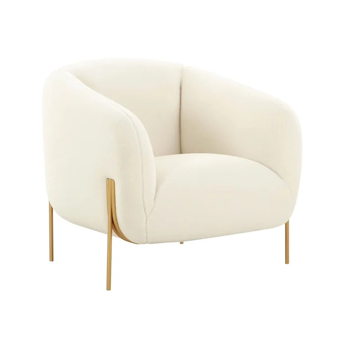 Kandra – Shearling Accent Chair – Cream