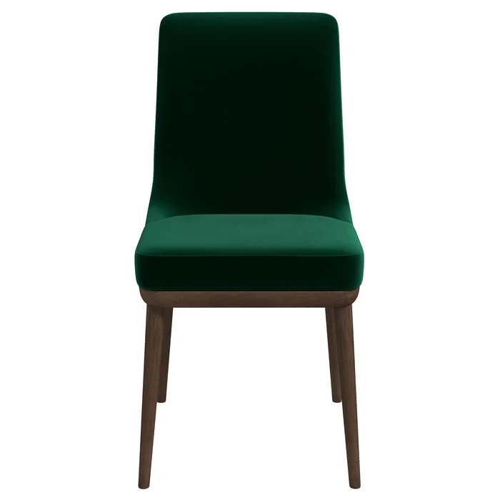 Kate Green Velvet Solid Wood Dining Chair (Set Of 2)