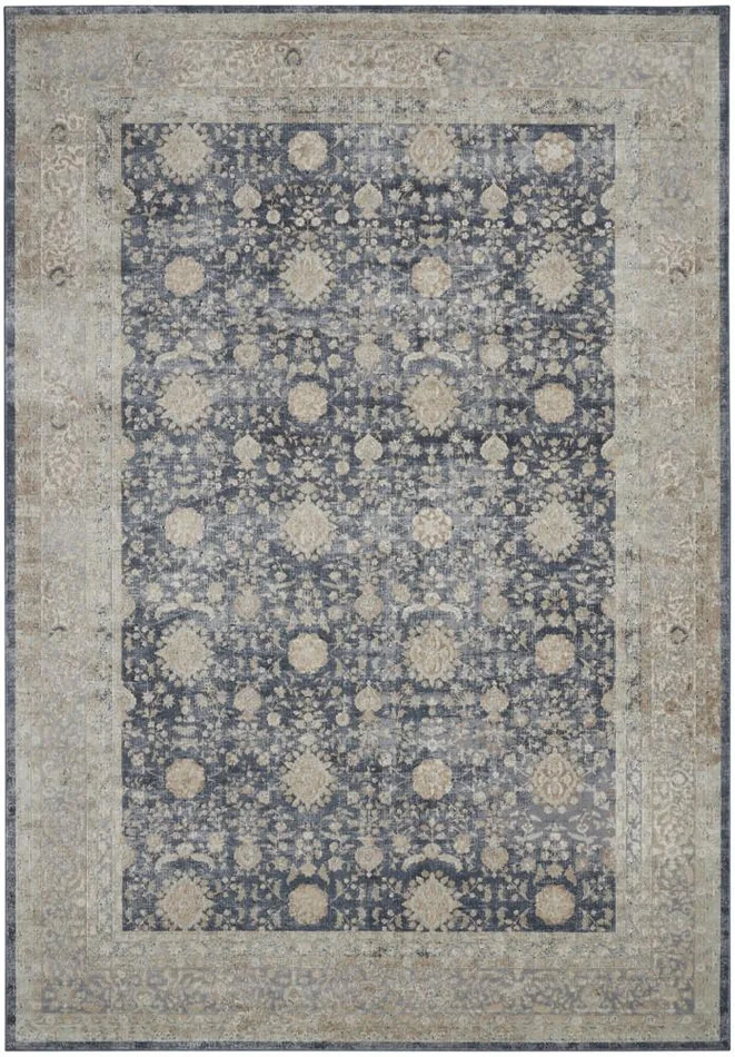 Kathy Ireland Home – Malta Area Rug – 710in x 1010in Navy – MAI07-99446375926 – CLOSEOUT