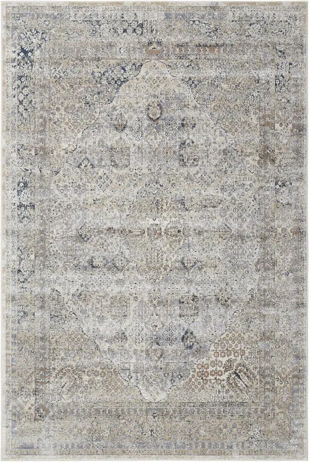 Kathy Ireland Home – Malta MAI01 Blue and Ivory 53in x 77in Area Rug – MAI01-99446361004 – CLOSEOUT
