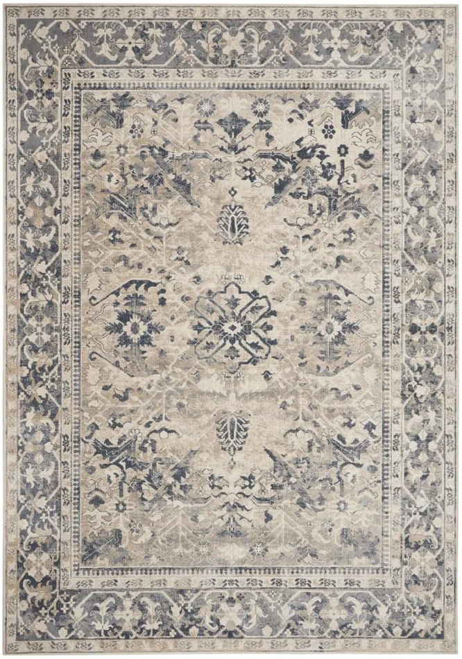 Kathy Ireland Home – Malta MAI05 Blue and Ivory 710in x 1010in Rug – MAI05-99446365781 – CLOSEOUT