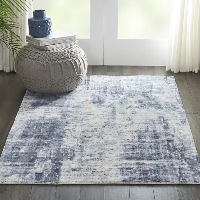 Kathy Ireland Home – Safari Dreams KI372 Slate Blue and White 39in x 59in Area Rug – KI372-99446136008_CLOSEOUT