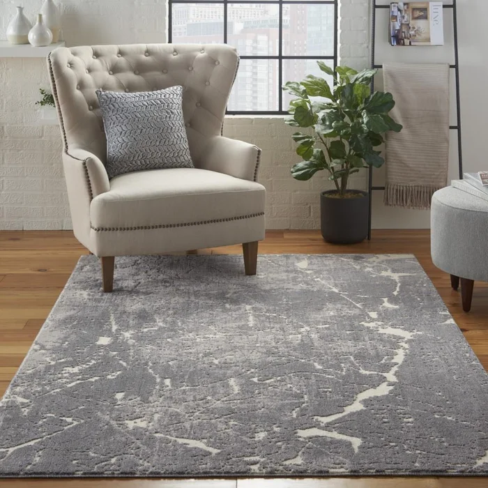 Kathy Ireland Home – Sahara KI393 Charcoal Grey 310in X 510in Area Rug – KI393-99446493606_CLOSEOUT