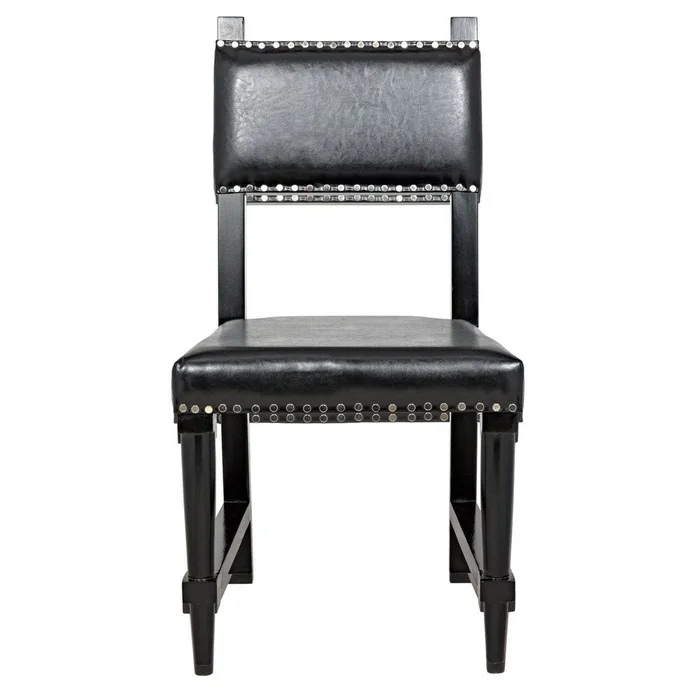 Kerouac Chair with Leather – Distressed Black