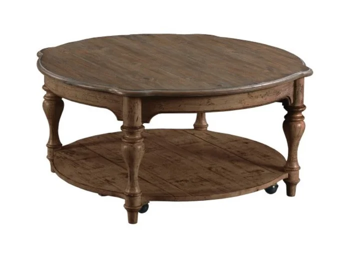 Kincaid Furniture – Weatherford – Heather Bolton Round Cocktail Table – 76-024