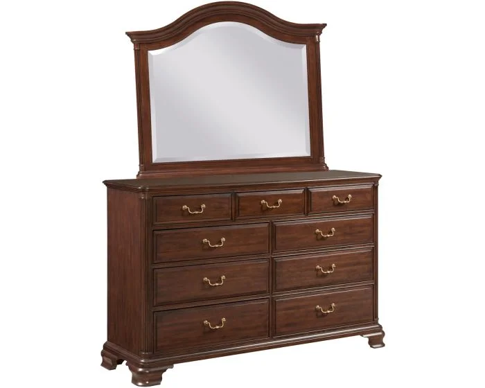 Kincaid Furniture Hadleigh Drawer Dresser with Landscape Mirror