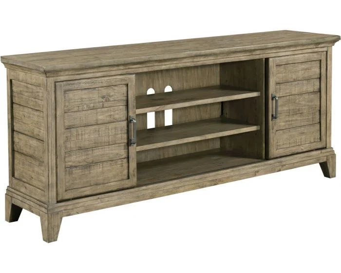 Kincaid Furniture Plank Road Arden Entertainment Console in Stone