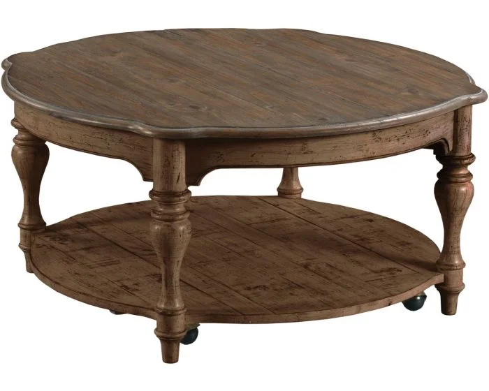 Kincaid Furniture Weatherford Bolton Round Cocktail Table in Heather