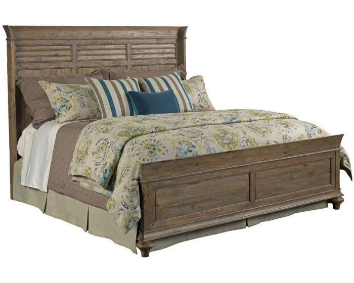 Kincaid Furniture Weatherford Shelter Queen Bed in Heather