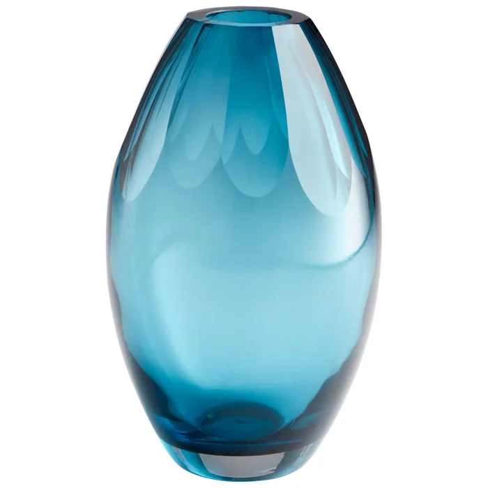 Large Cressida Vase – Blue-Cyan