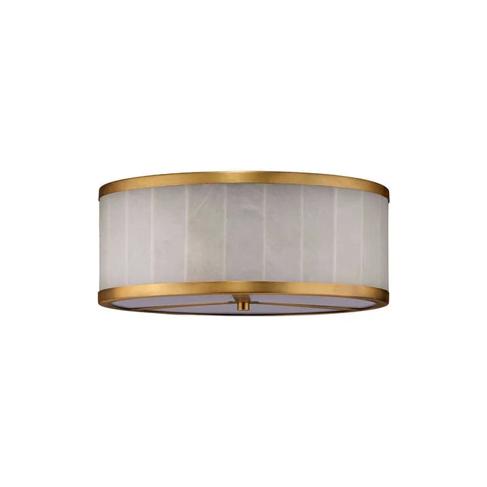 Large Upsala Alabaster Flush Mount Ceiling Light