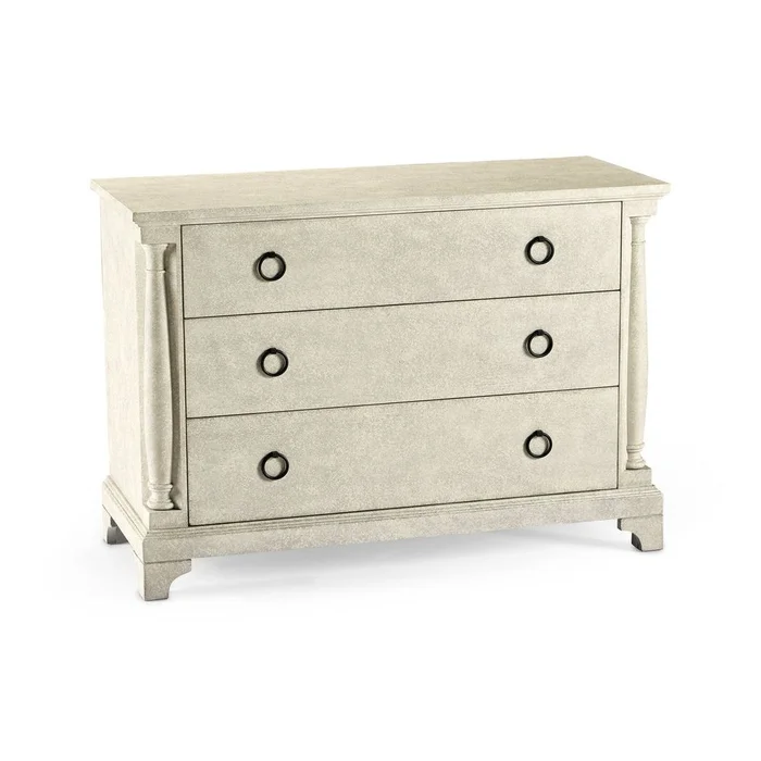 Large Whitewash Driftwood Chest of Drawers