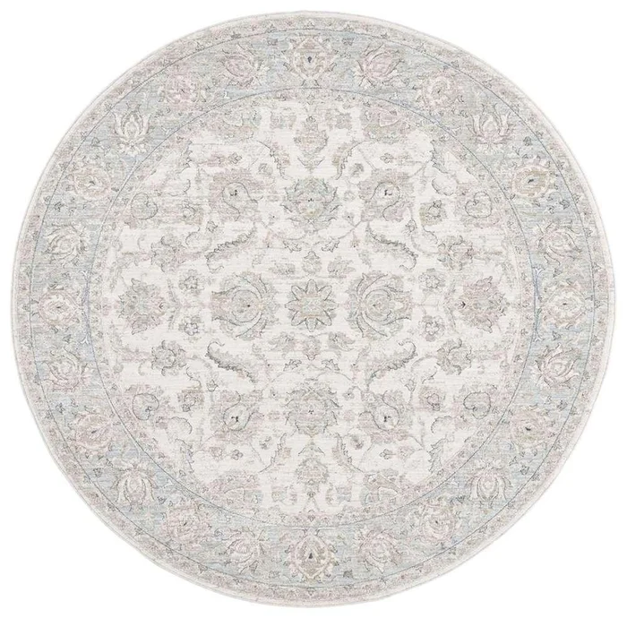 Lauren Ralph Lauren – 1753 Rug – 6-7in X 6-7in Round – Ivory / Blue