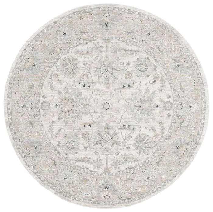 Lauren Ralph Lauren – 1757 Rug – 6-7in X 6-7in Round – Ivory / Gold