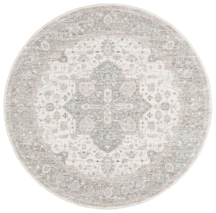 Lauren Ralph Lauren – 1759 Rug – 6-7in X 6-7in Round – Ivory / Blue