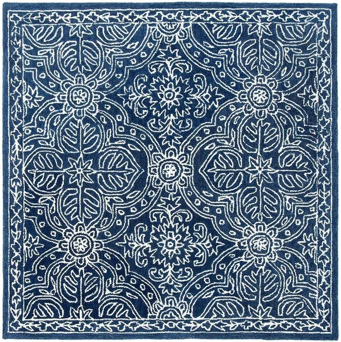 Lauren Ralph Lauren – Etienne Rug – 5 X 5 Square – Navy / Ivory