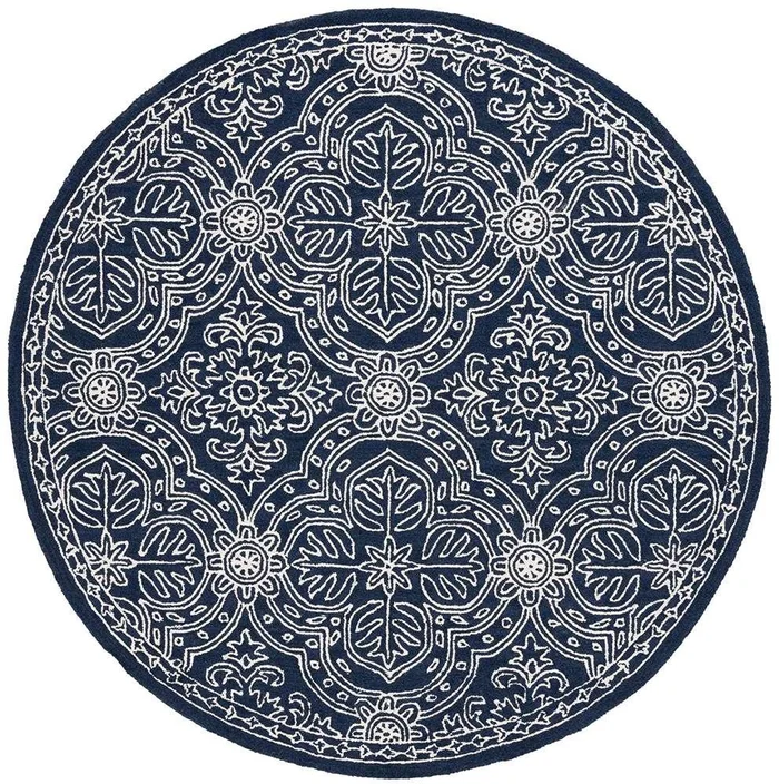 Lauren Ralph Lauren – Etienne Rug – 7 X 7 Round – Navy / Ivory
