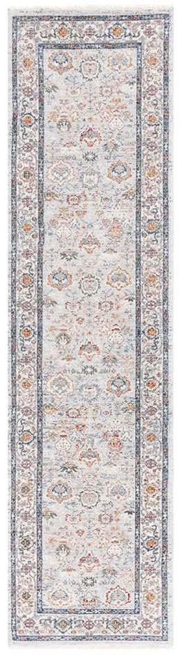 Lauren Ralph Lauren – Fairhaven Rug – 2 X 8 – Light Grey / Blue Rust