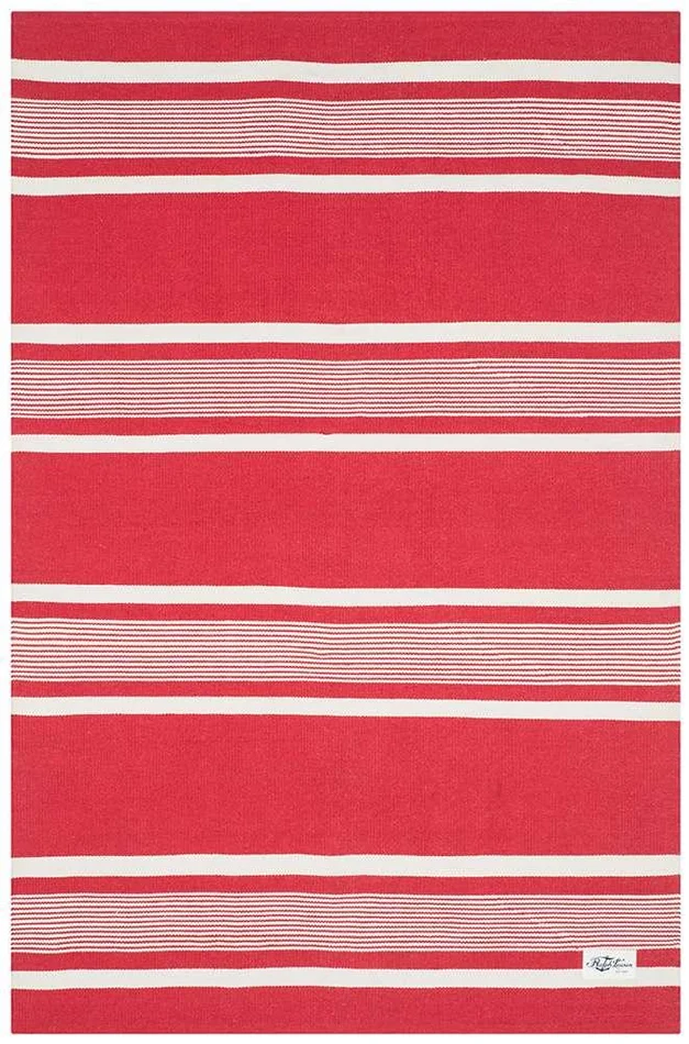 Lauren Ralph Lauren – Hanover Stripe Rug – 4 X 6 – Red