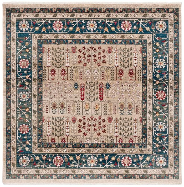 Lauren Ralph Lauren – Margaux Rug – 6-7in X 6-7in Square – Beige / Navy