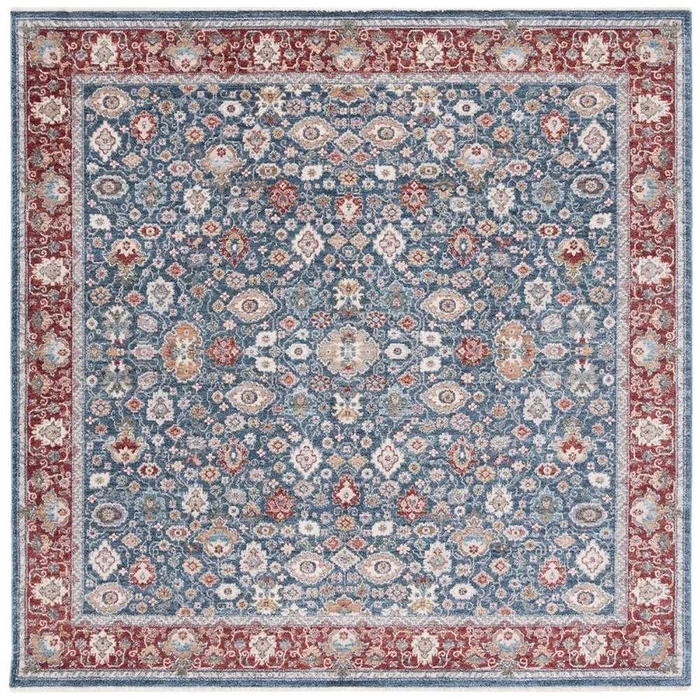 Lauren Ralph Lauren – Milltown Rug – 6-7in X 6-7in Square – Blue / Red
