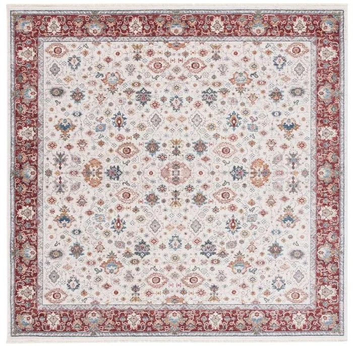 Lauren Ralph Lauren – Milltown Rug – 6-7in X 6-7in Square – Ivory / Blue Rust
