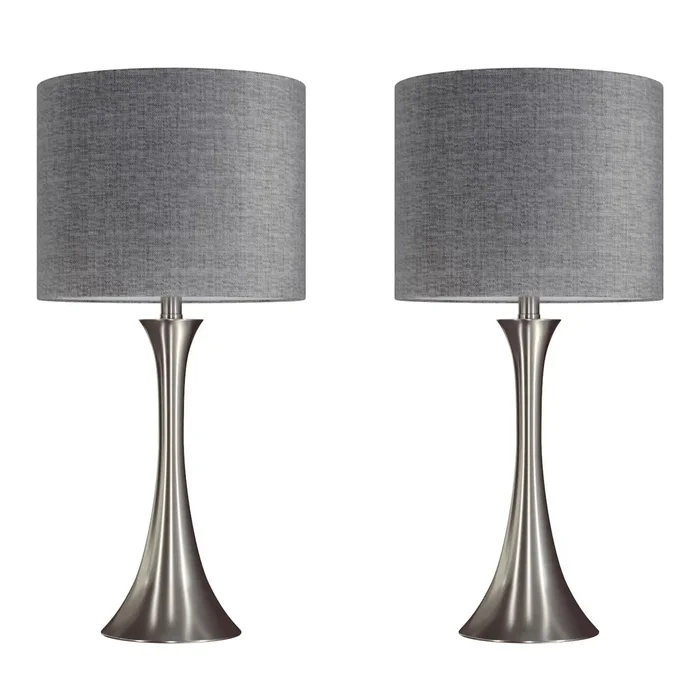 Lenuxe – Contemporary Semi Gloss Table Lamp (Set of 2)