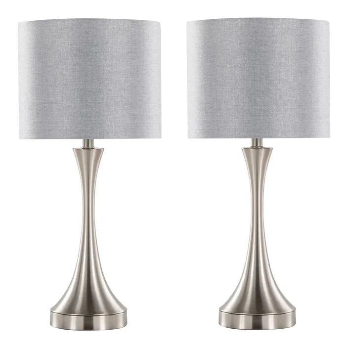 Lenuxe – Contemporary Table Lamp Built In USB Port (Set of 2)