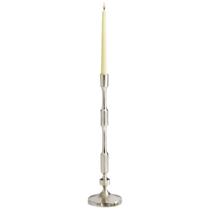 Lg Cambria Candleholder – Silver-Grey-Smoke