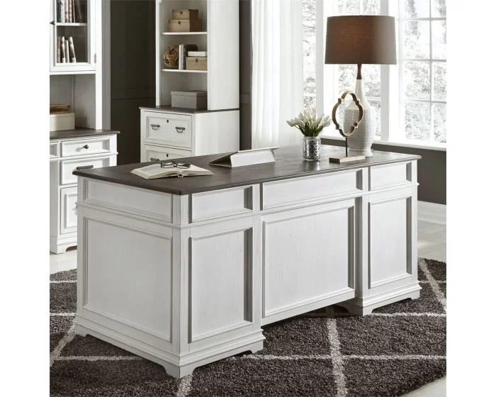 Liberty Furniture Allyson Park Jr. Executive Desk in White