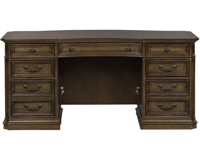 Liberty Furniture Amelia Jr Executive Desk in Antique Toffee