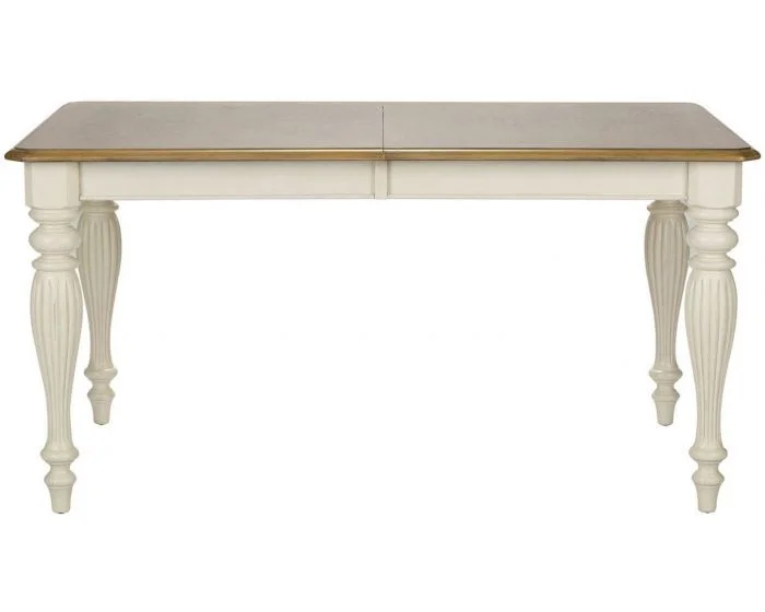 Liberty Furniture Cumberland Creek Rectangular Leg Dining Table in Nutmeg and White