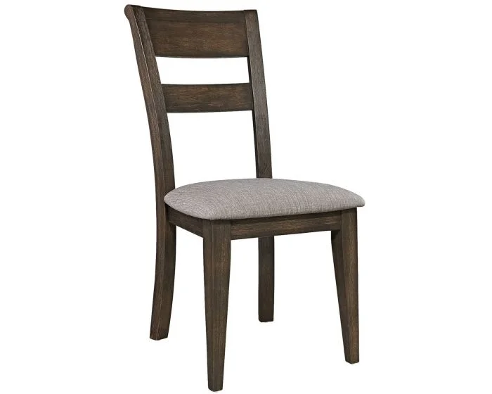 Liberty Furniture Double Bridge Splat Back Side Chair in Dark Chestnut