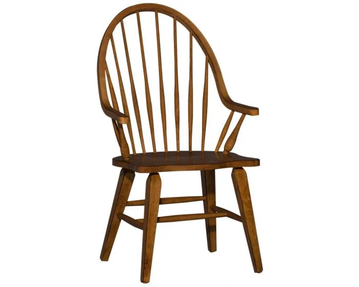 Liberty Furniture Hearthstone Windsor Back Arm Chair in Oak (GIMS) – OVERSTOCK