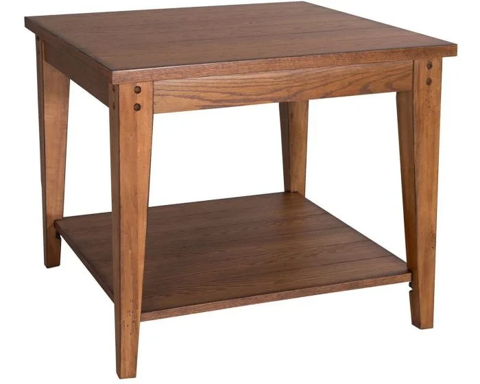 Liberty Furniture Lake House Square Lamp Table in Oak